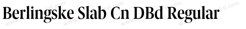 Berlingske Slab Cn DBd Regular字体转换